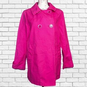 GAP Pink Pea Coat with Notched Lapel